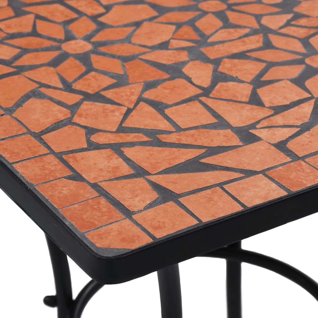 Mosaik-Bistrotisch Terrakotta 60 cm Keramik
